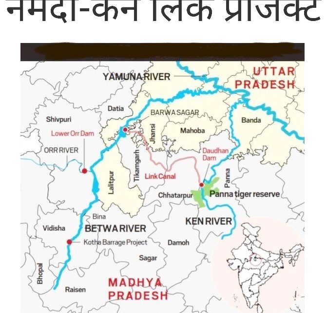 मध्यप्रदेश की केन बेतवा लिंक परियोजना। ken – betwa water linking project